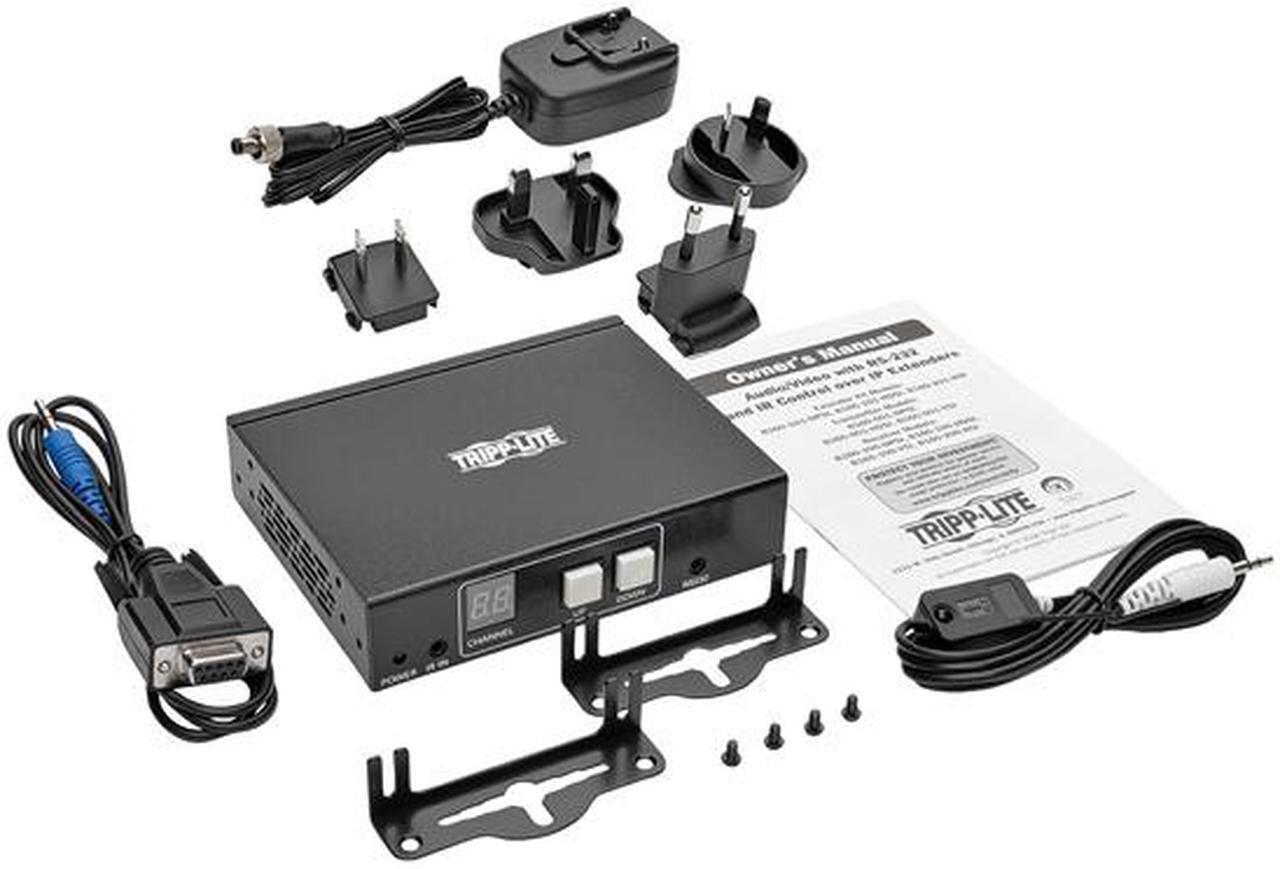 Alt view image 4 of 4 - Tripp Lite DisplayPort Over IP Receiver Extender Cat5/6 w/ RS-232, IR Cntrl
