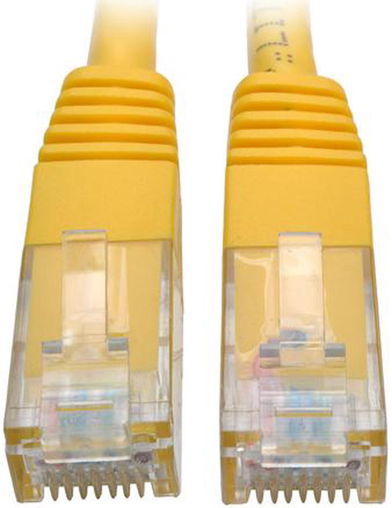 Tripp Lite 10ft Cat6 Gigabit Molded Patch Cable RJ45 MM 550MHz 24AWG Yellow