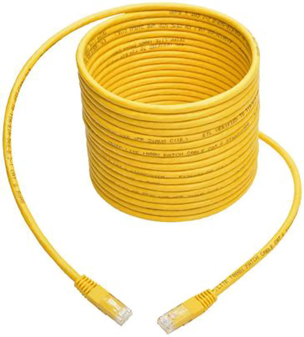 Alt view image 5 of 5 - Tripp Lite 25ft Cat6 Gigabit Molded Patch Cable RJ45 MM 550MHz 24AWG Yellow