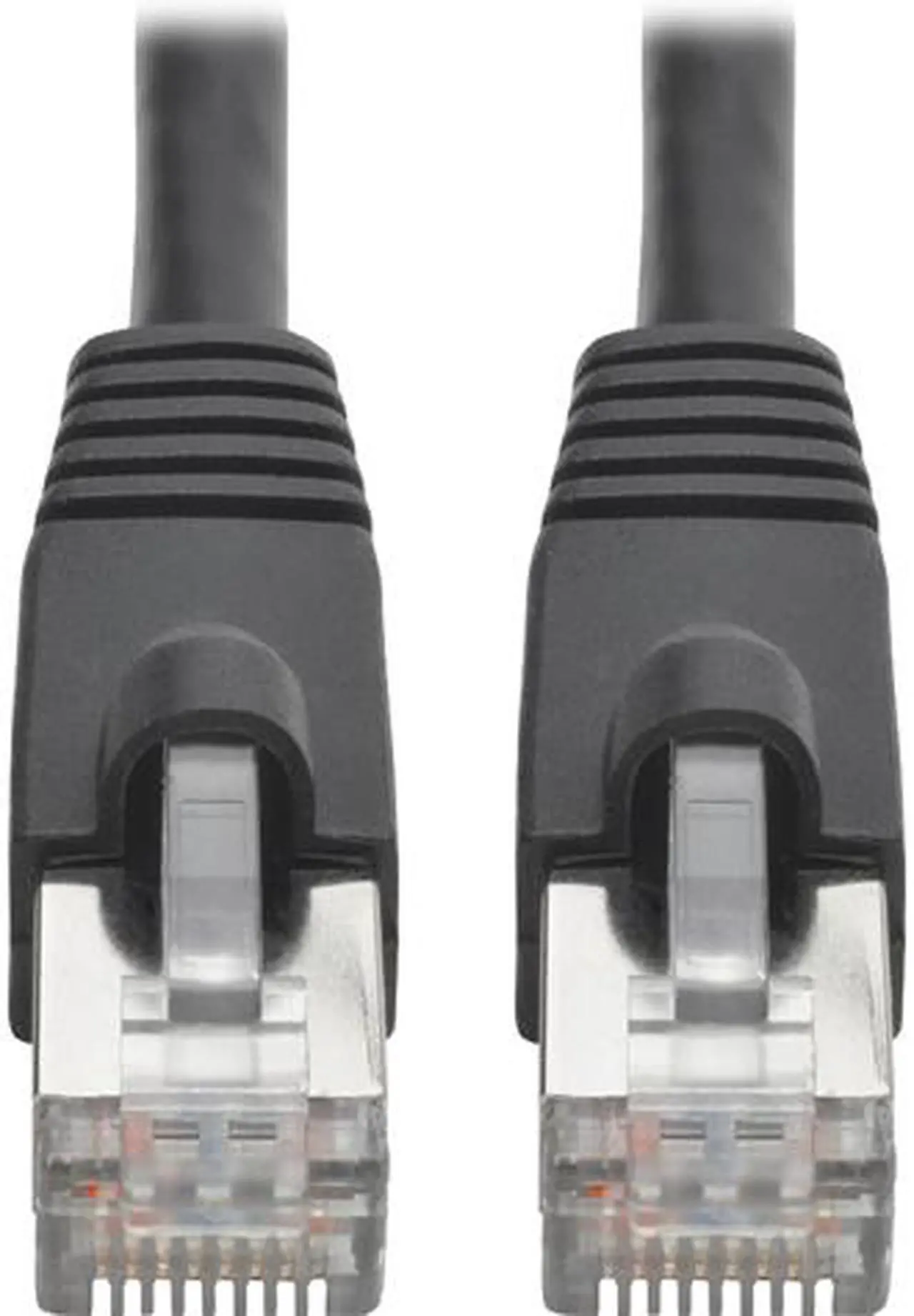 Main image of Tripp Lite Cat6a Snagless Shielded STP Patch Cable 10G, PoE, Black M/M 7 ft. (N262-007-BK)