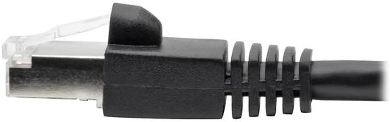 Alt view image 4 of 5 - Tripp Lite Cat6a Snagless Shielded STP Patch Cable 10G, PoE, Black M/M 7 ft. (N262-007-BK)