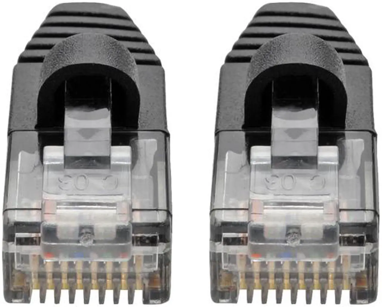 Alt view image 2 of 5 - Tripp Lite Cat6a Gigabit Snagless Molded Slim UTP Patch Cable M/M Black 3 ft. (N261-S03-BK)