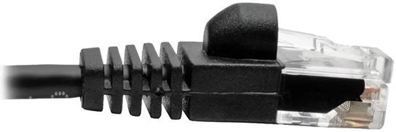Alt view image 3 of 5 - Tripp Lite Cat6a Gigabit Snagless Molded Slim UTP Patch Cable M/M Black 3 ft. (N261-S03-BK)