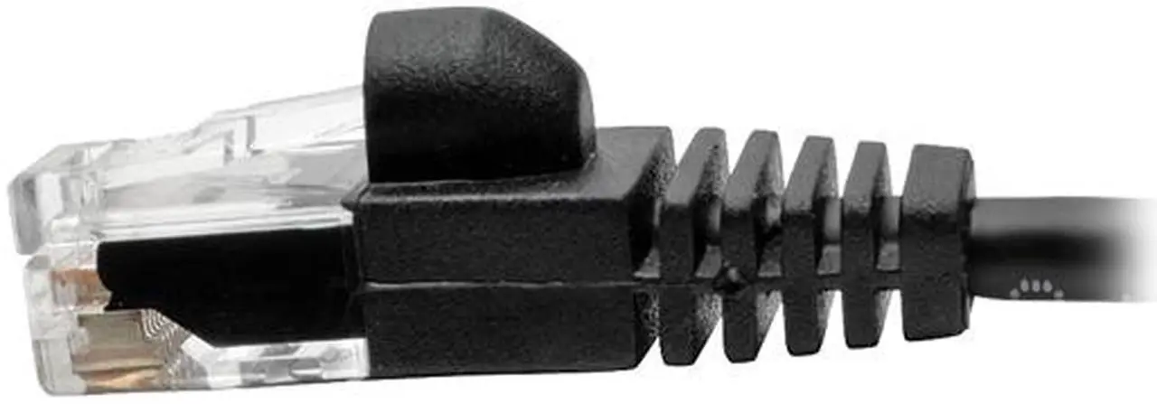 Alt view image 4 of 5 - Tripp Lite Cat6a Gigabit Snagless Molded Slim UTP Patch Cable M/M Black 3 ft. (N261-S03-BK)