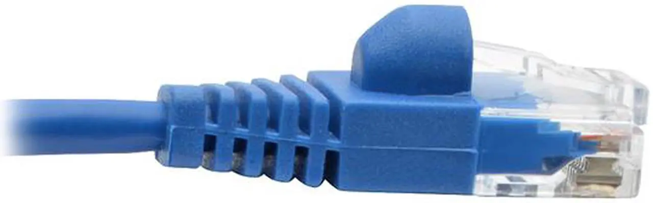 Alt view image 3 of 5 - Tripp Lite Cat6a Gigabit Snagless Molded Slim UTP Patch Cable M/M Blue 3 ft. (N261-S03-BL)