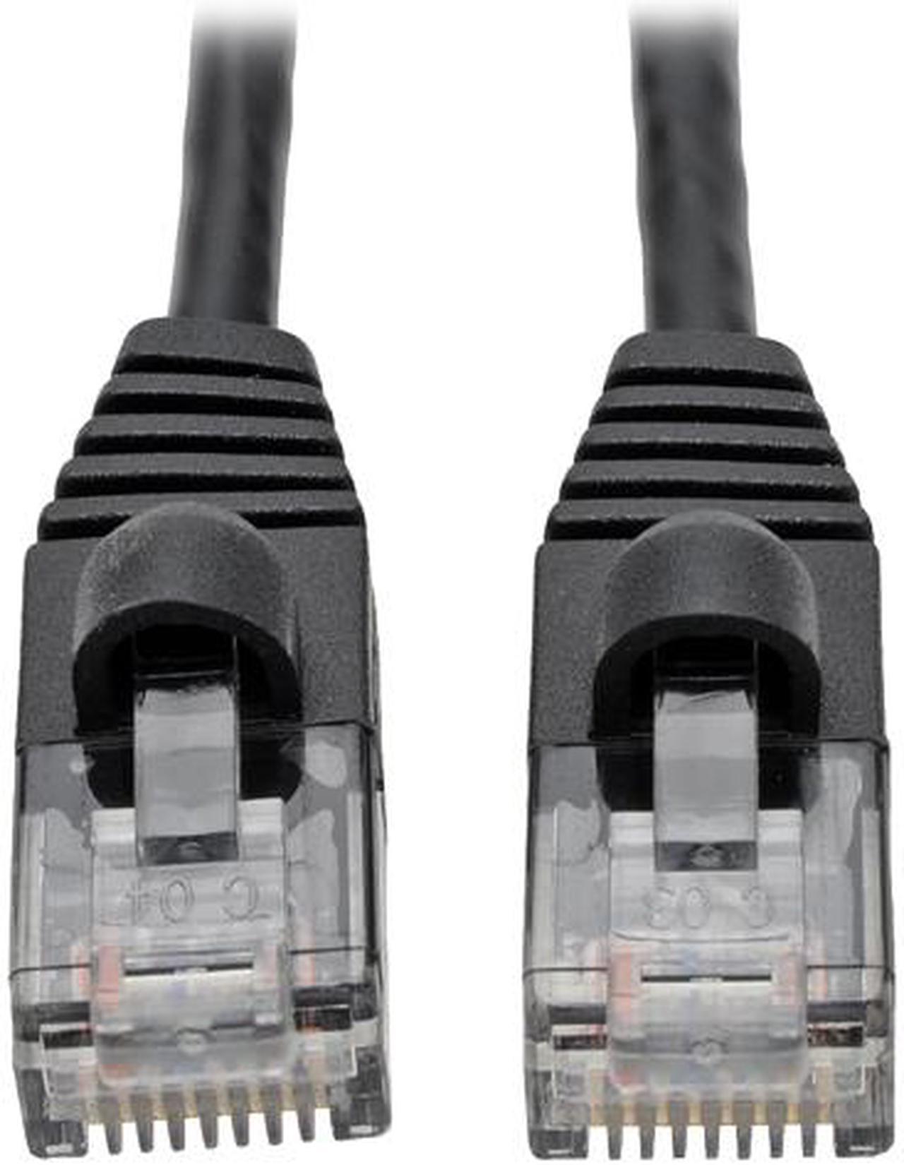 Tripp Lite Cat6a Gigabit Snagless Molded Slim UTP Patch Cable M/M Black 6 ft. (N261-S06-BK)