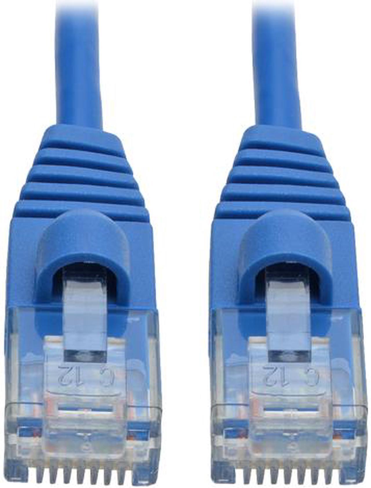 Tripp Lite Cat6a Gigabit Snagless Molded Slim UTP Patch Cable M/M Blue 6 ft. (N261-S06-BL) ft.