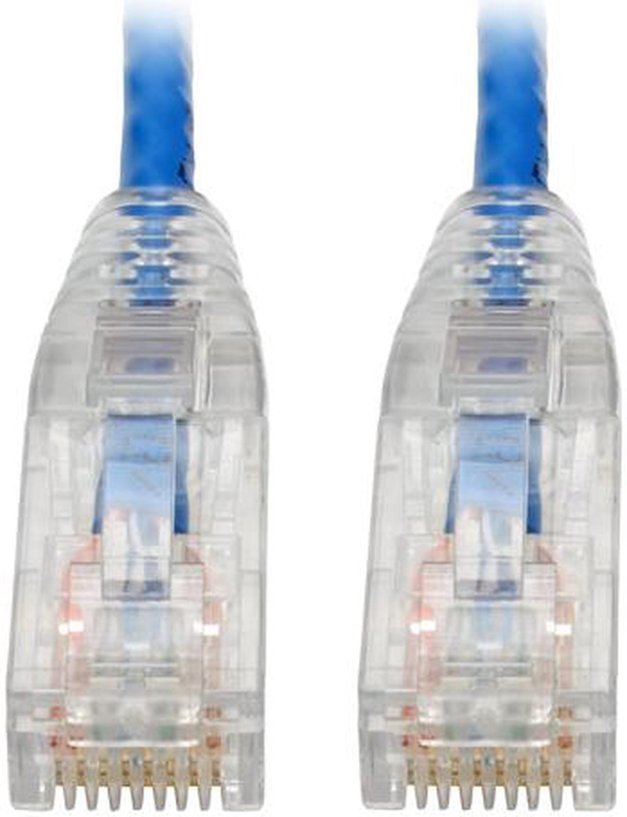 Tripp Lite Cat6 Gigabit Snagless Molded Slim Patch Cable RJ45 M/M Blue 6in (N201-S6N-BL)