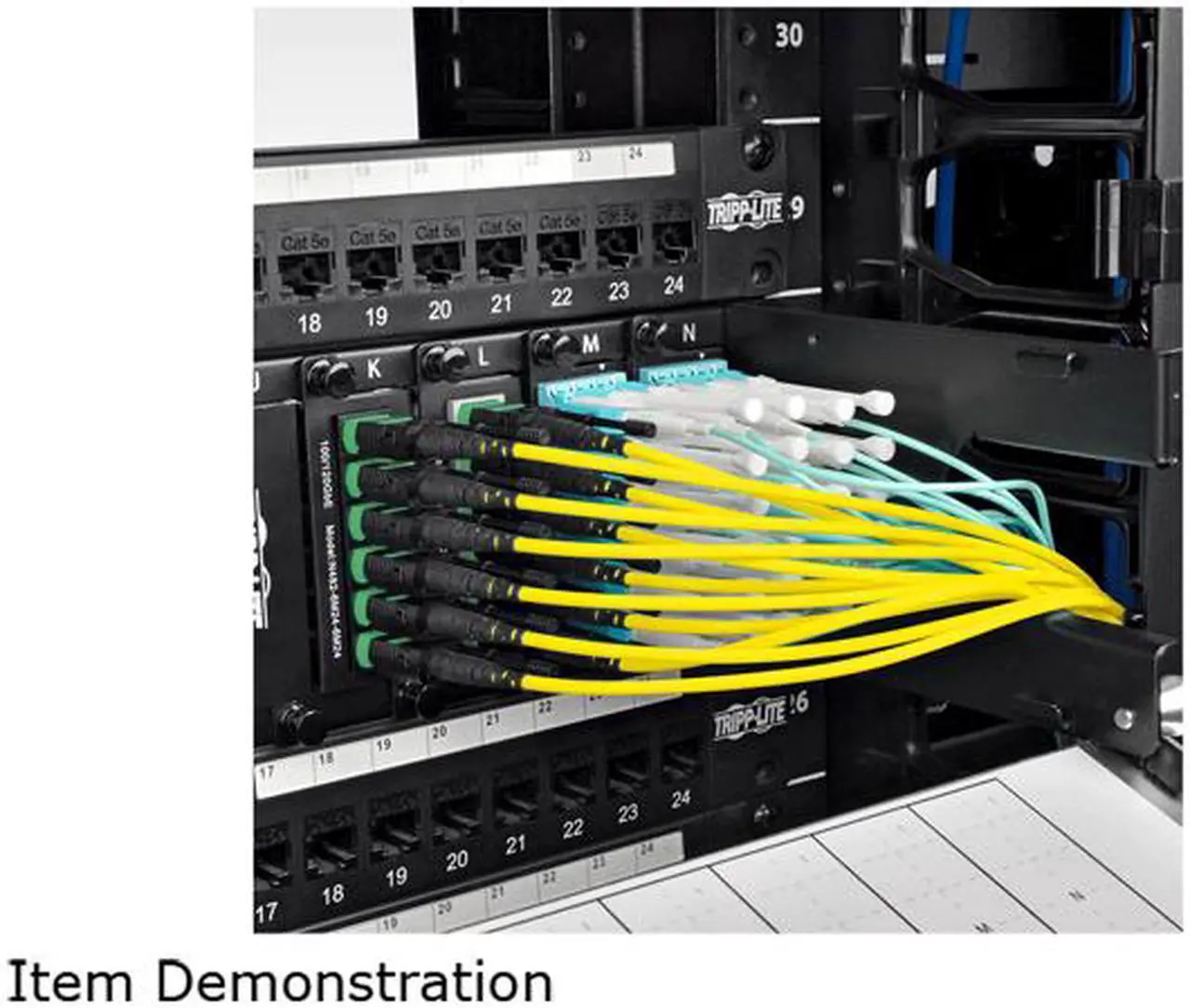 Alt view image 6 of 6 - Tripp Lite MTP/MPO (APC) SMF Fiber Patch Cable 12 Fiber QSFP+ 40/100Gbe 7M (N390-07M-12-AP)
