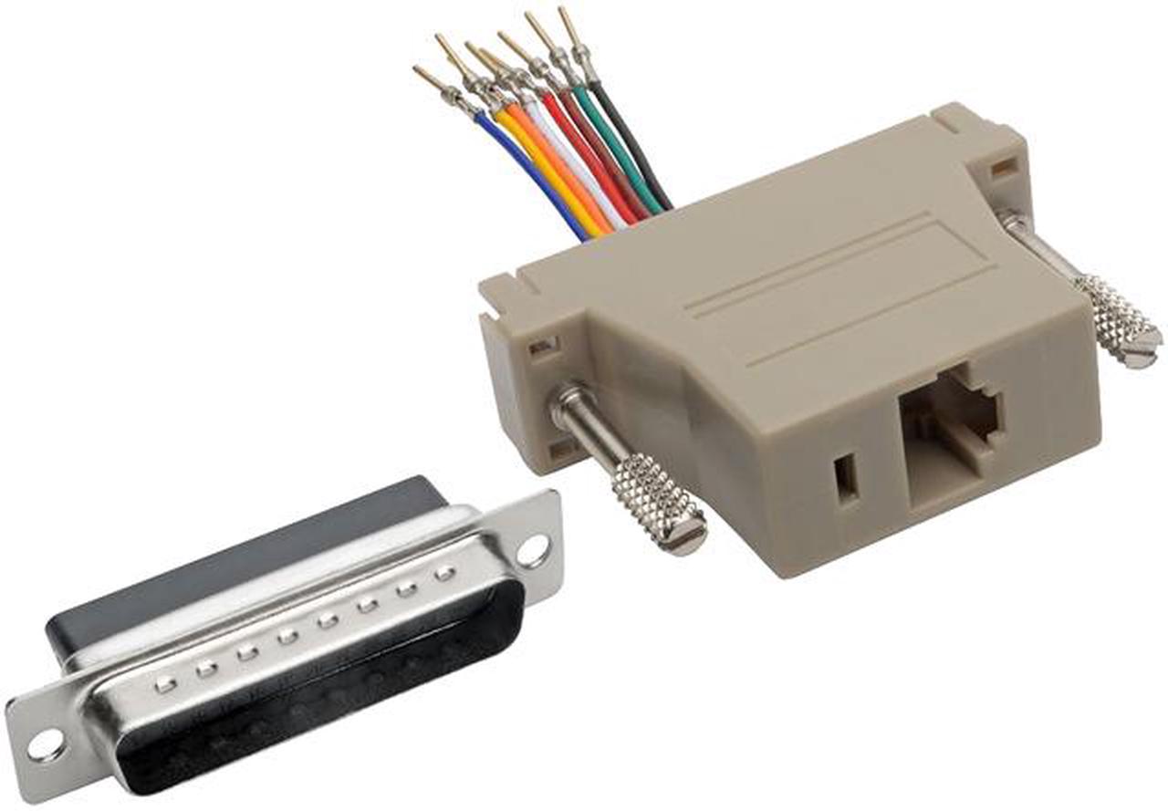 Main image of Tripp Lite DB25 to RJ45 Modular Serial Adapter M/F RS-232 RS-422 RS-485 (P440-825FM)