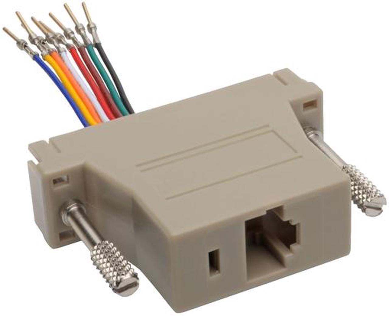 Alt view image 3 of 5 - Tripp Lite DB25 to RJ45 Modular Serial Adapter M/F RS-232 RS-422 RS-485 (P440-825FM)