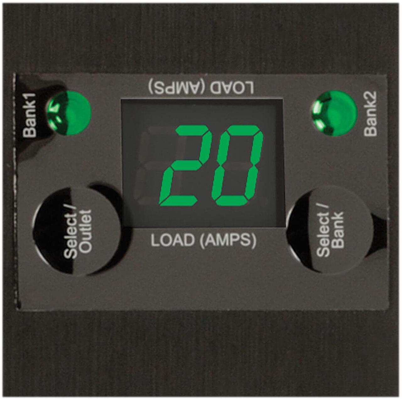 Alt view image 3 of 7 - Tripp Lite 1.9 kW Single-Phase Switched PDU, LX Platform, Outlet Monitoring, 120V Outlets (24 x NEMA 5-15/20R), L5-20P Plug, 0U, TAA (PDUMVR20NETLX)