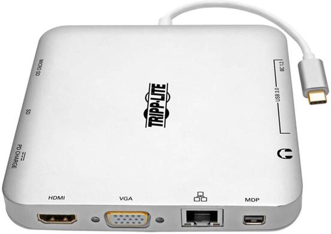 Alt view image 2 of 5 - Tripp Lite USB C Docking Station w/ USB Hub mDP HDMI VGA GbE PD Charging 4K (U442-DOCK2-S)