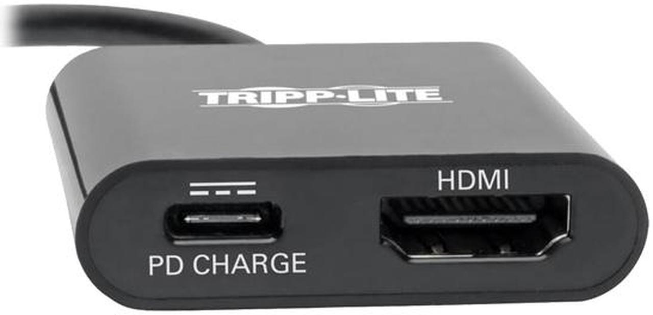 Alt view image 3 of 7 - Tripp Lite USB C to HDMI Adapter Converter w/ PD Charging 4K USB Type C (U444-06N-H4B-C)