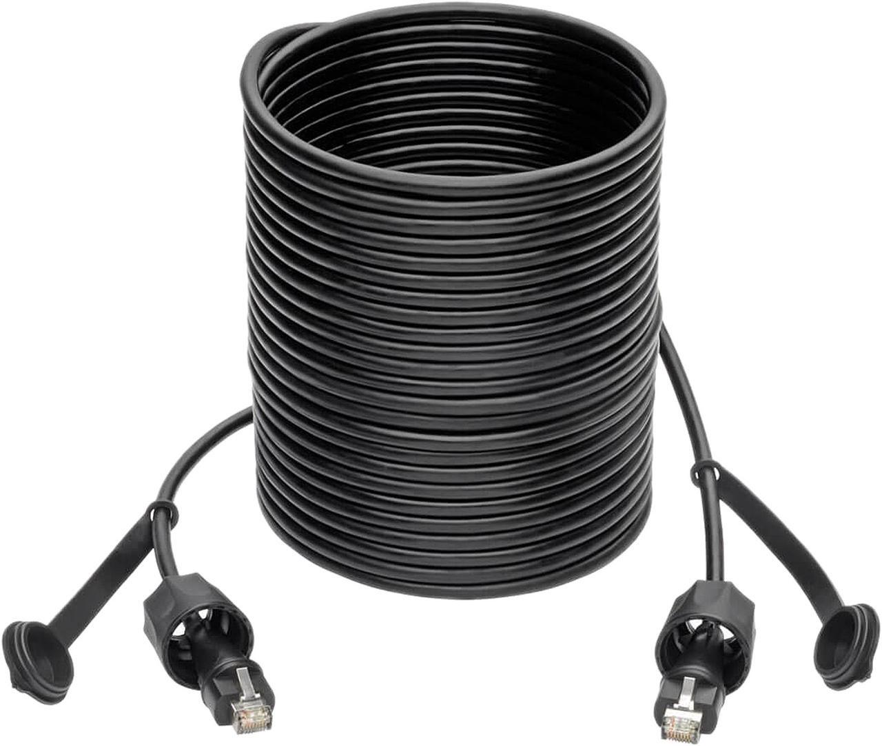 Alt view image 2 of 7 - Tripp Lite Cat5e/Cat6 STP Patch Cable RJ45 CMX Outdoor Industrial IP67 23ft (N206-PC23-IND)