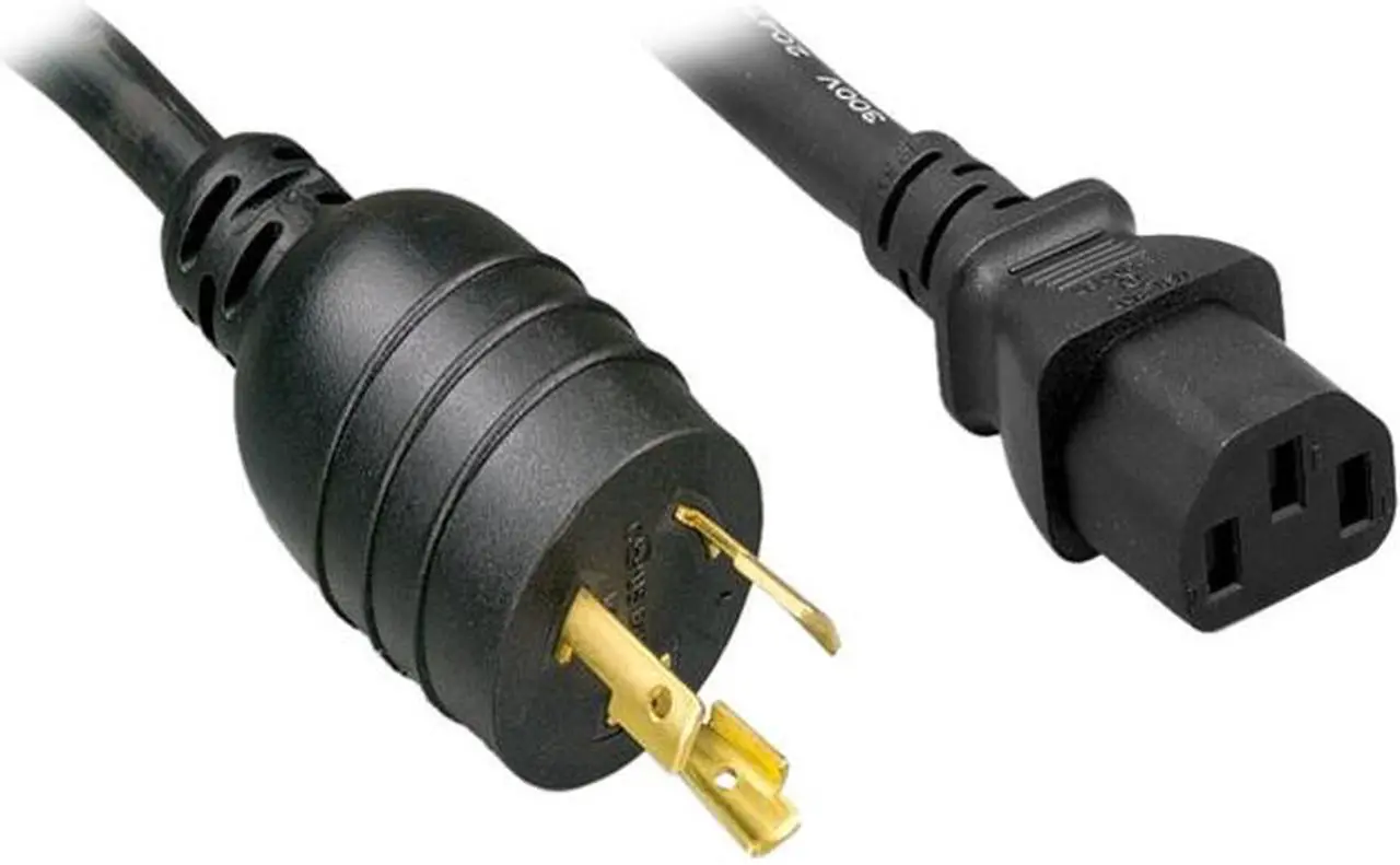 Main image of Nippon Labs L6-20P / C13 High Voltage / High Current Power Cord, NEMA L6-20P to IEC-60320-C13, SJT, 14 AWG., 15A, 250V, Black 6 ft. Power Cable
