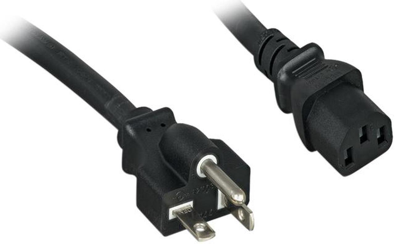 Main image of Nippon Labs 14 AWG AC Power Cord NEMA 5-20P To C13, SJT, 15A/125V, NEMA 5-20P to IEC-60320-C13, Black 8ft. Power Cable