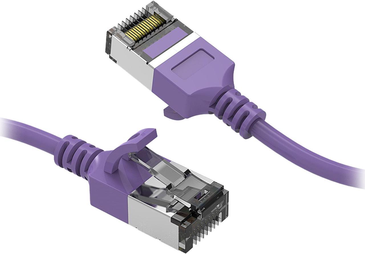 Main image of Nippon Labs 60CAT8-02-30PU Cat8 Ethernet Cable 2 feet Cat.8 U/FTP Slim Ethernet Network Cable Purple 30AWG – Latest 40Gbps 2000Mhz RJ45 Patch Cord