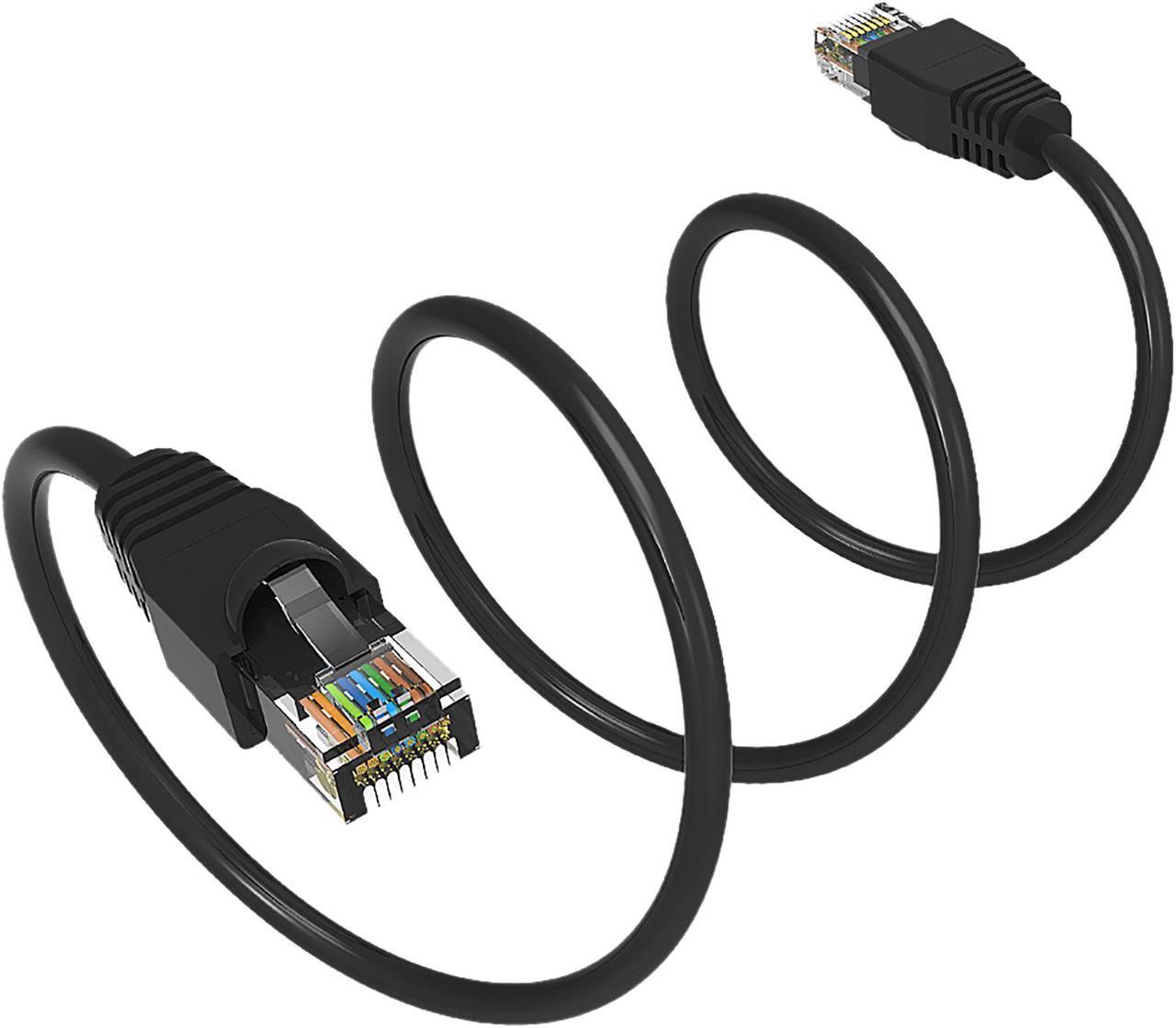 Alt view image 3 of 3 - Nippon Labs 100Ft Cat6A UTP Ethernet Network Booted Cable, 24AWG 100 Feet Gigabit LAN Network Cable RJ45 High Speed Patch Cable, Black, 60CAT6A-100BK