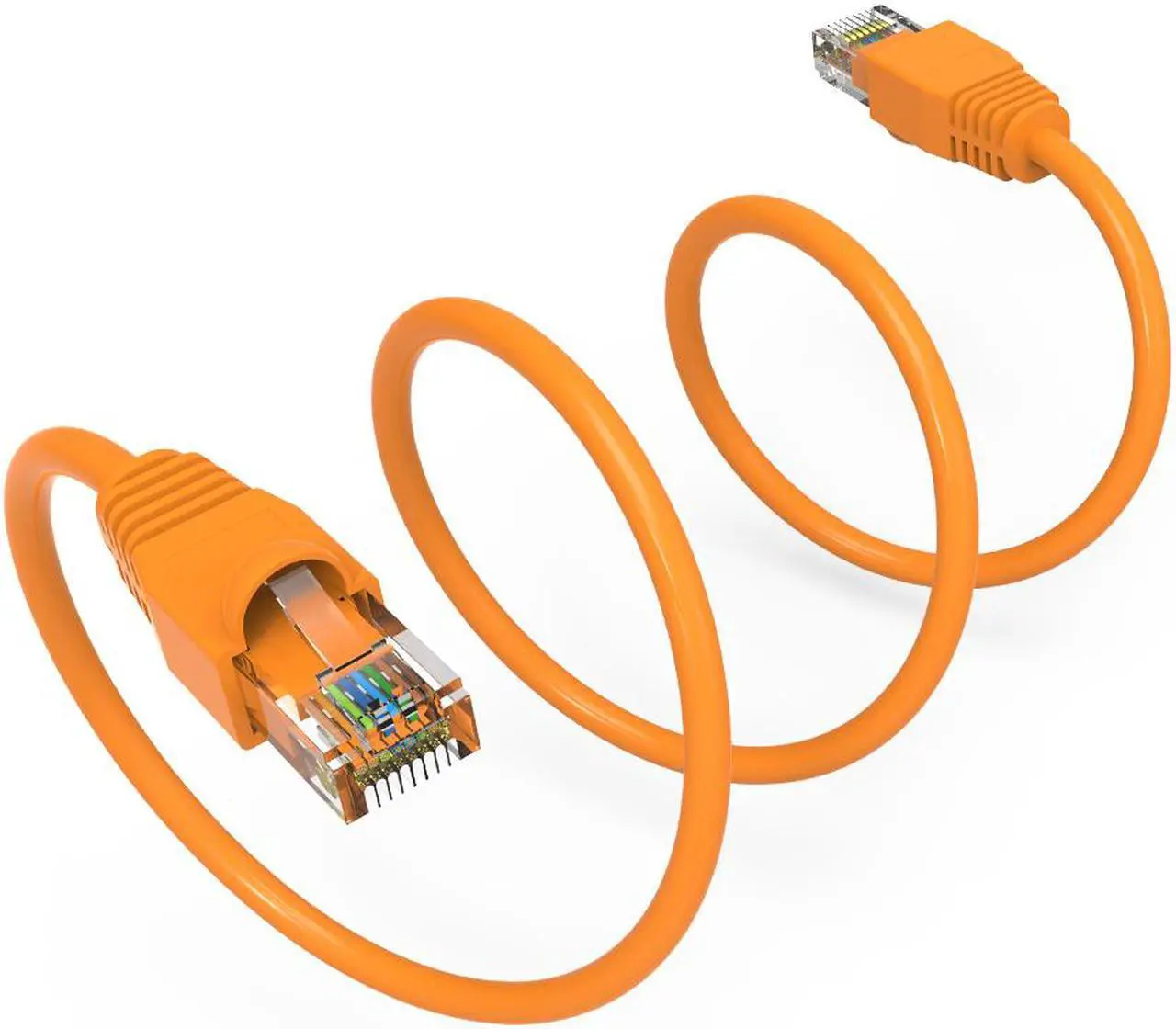 Alt view image 3 of 3 - Nippon Labs 60CAT6A-7OR 7 ft Cat Cat6A Orange Shielded 60CAT6A-7OR