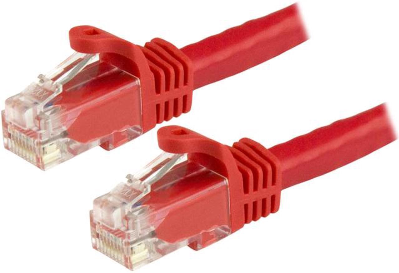 StarTech N6PATCH8RD Cat6 Patch Cable – 8 ft – Red Ethernet Cable – Snagless RJ45 Cable – Ethernet Cord – Cat 6 Cable – 8ft