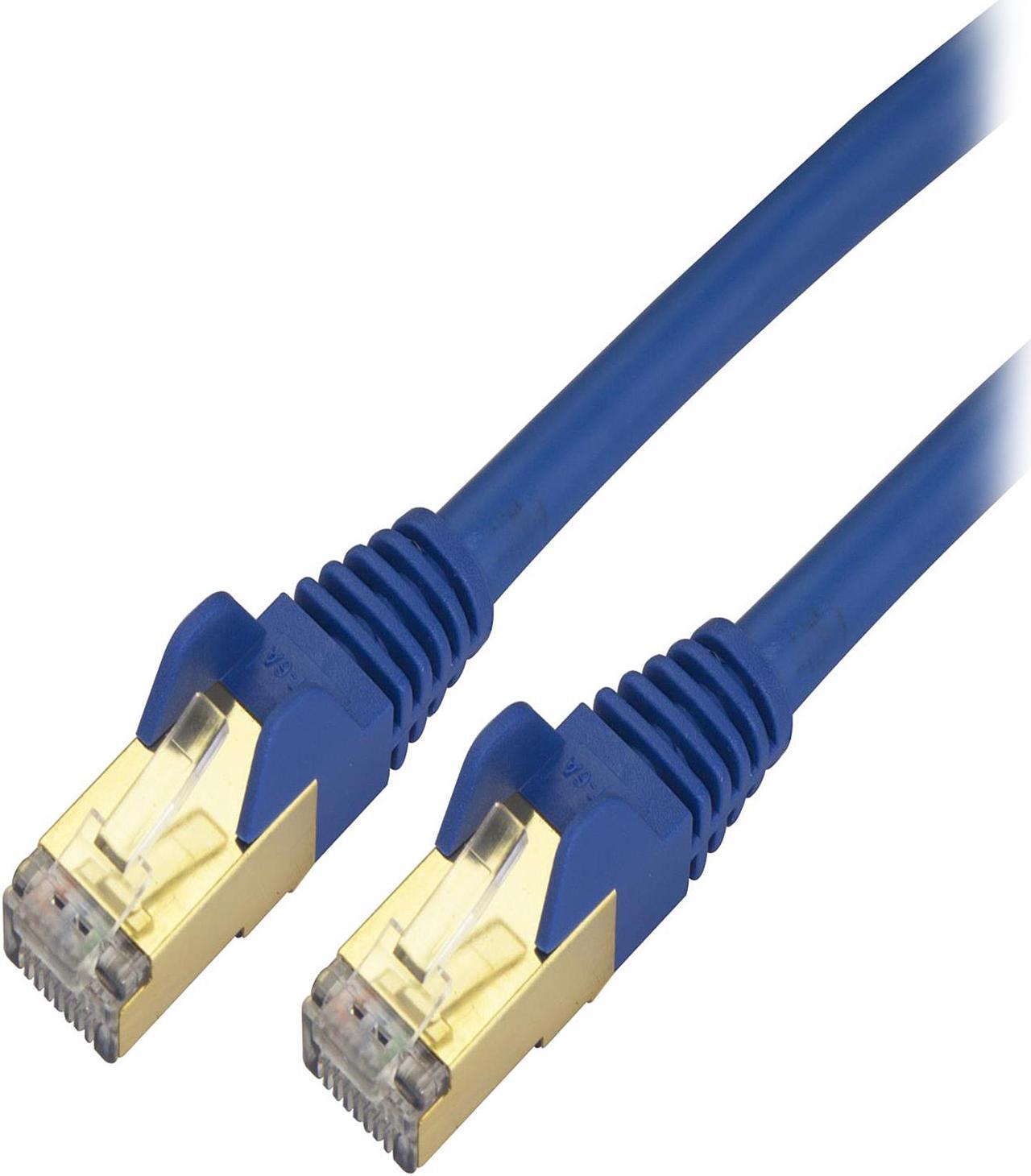 StarTech C6ASPAT20BL StarTech.com Cat6a Shielded Patch Cable - 20 ft - Blue -  Snagless RJ45 Cable - Ethernet Cord - Cat 6a Cable - 20ft