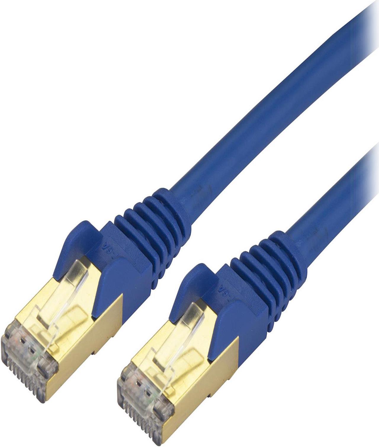 StarTech C6ASPAT6BL StarTech.com Cat6a Shielded Patch Cable - 6 ft - Blue -  Snagless RJ45 Cable - Ethernet Cord - Cat 6a Cable - 6ft