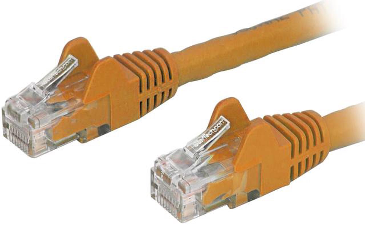 StarTech N6PATCH8OR StarTech.com Cat6 Patch Cable - 8 ft - Orange Ethernet Cable - Snagless RJ45 Cable - Ethernet Cord - Cat 6 Cable - 8ft