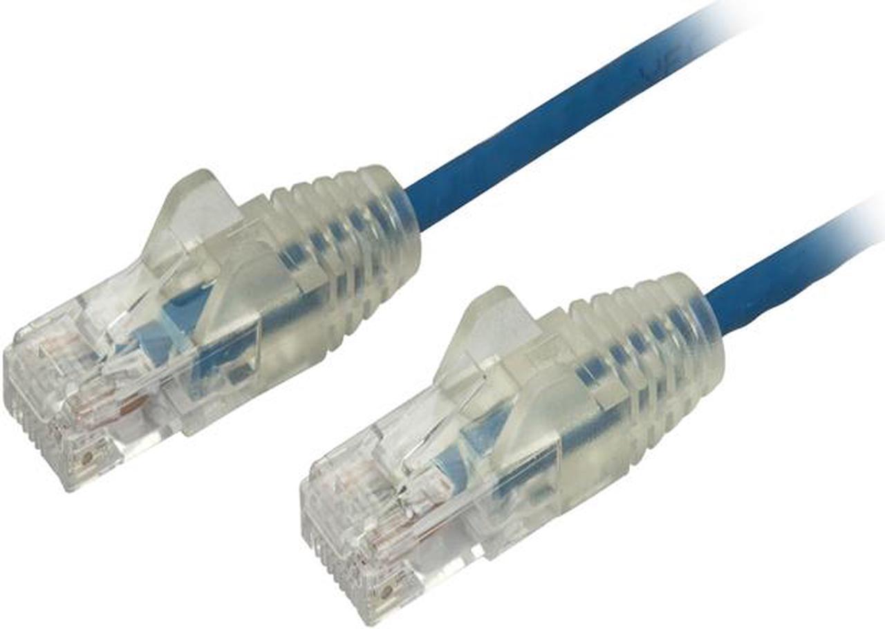 StarTech N6PAT6BLS Cat6 Ethernet Cable - 6 ft - Blue - Slim - Snagless RJ45 Cable - Network Cable - Ethernet Cord - Cat 6 Cable - 6ft