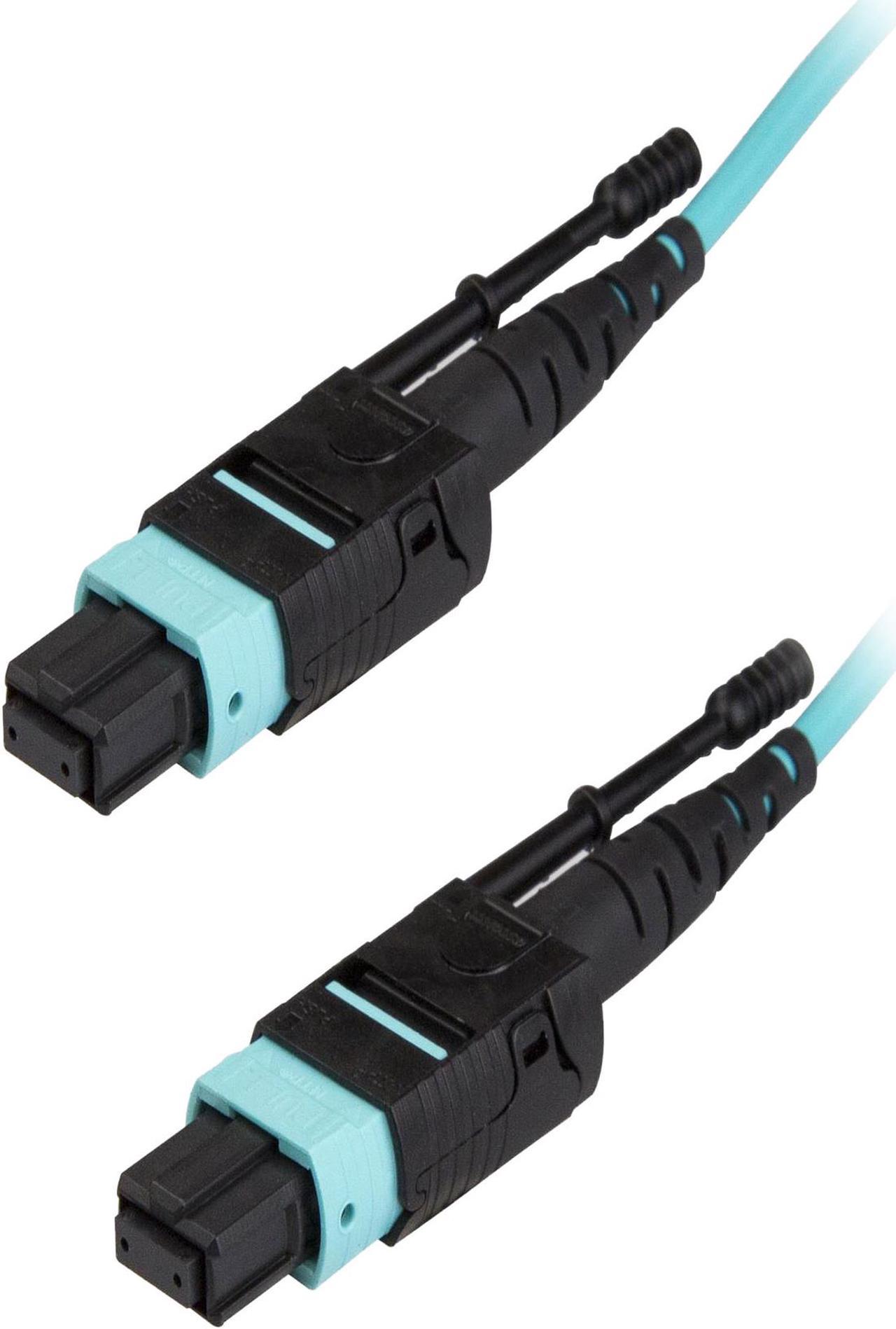 StarTech.com MPO12PL5M MTP Fiber Optic Cable - 15 ft / 5m - OM3 - 40Gb - Push / Pull Tab - Plenum - MPO / MTP Connector - Fiber Patch Cable