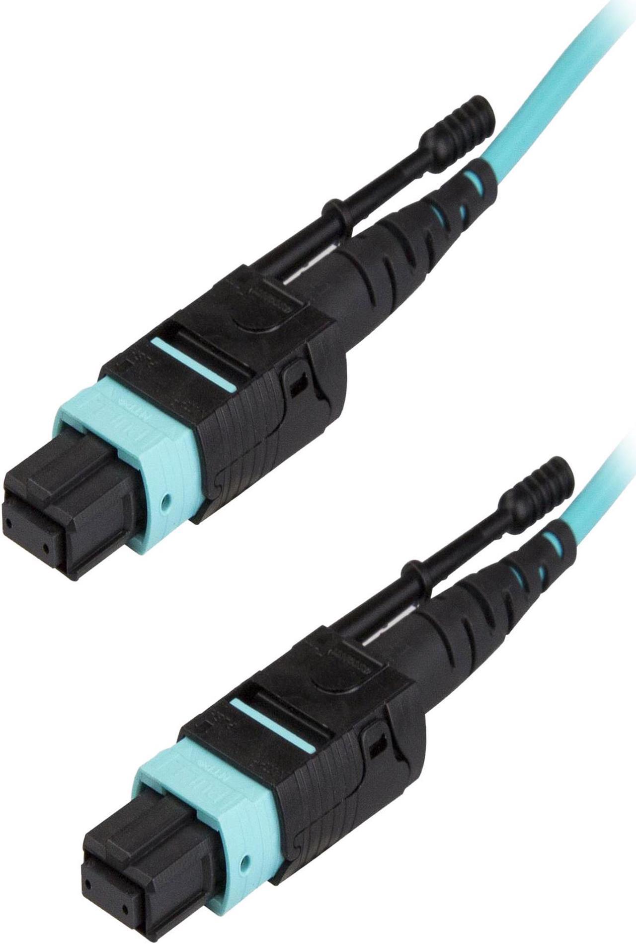 StarTech.com MPO12PL1M MTP Fiber Optic Cable - 3 ft / 1m - OM3 - 40Gb - Push / Pull Tab - Plenum - MPO / MTP Connector - Fiber Patch Cable