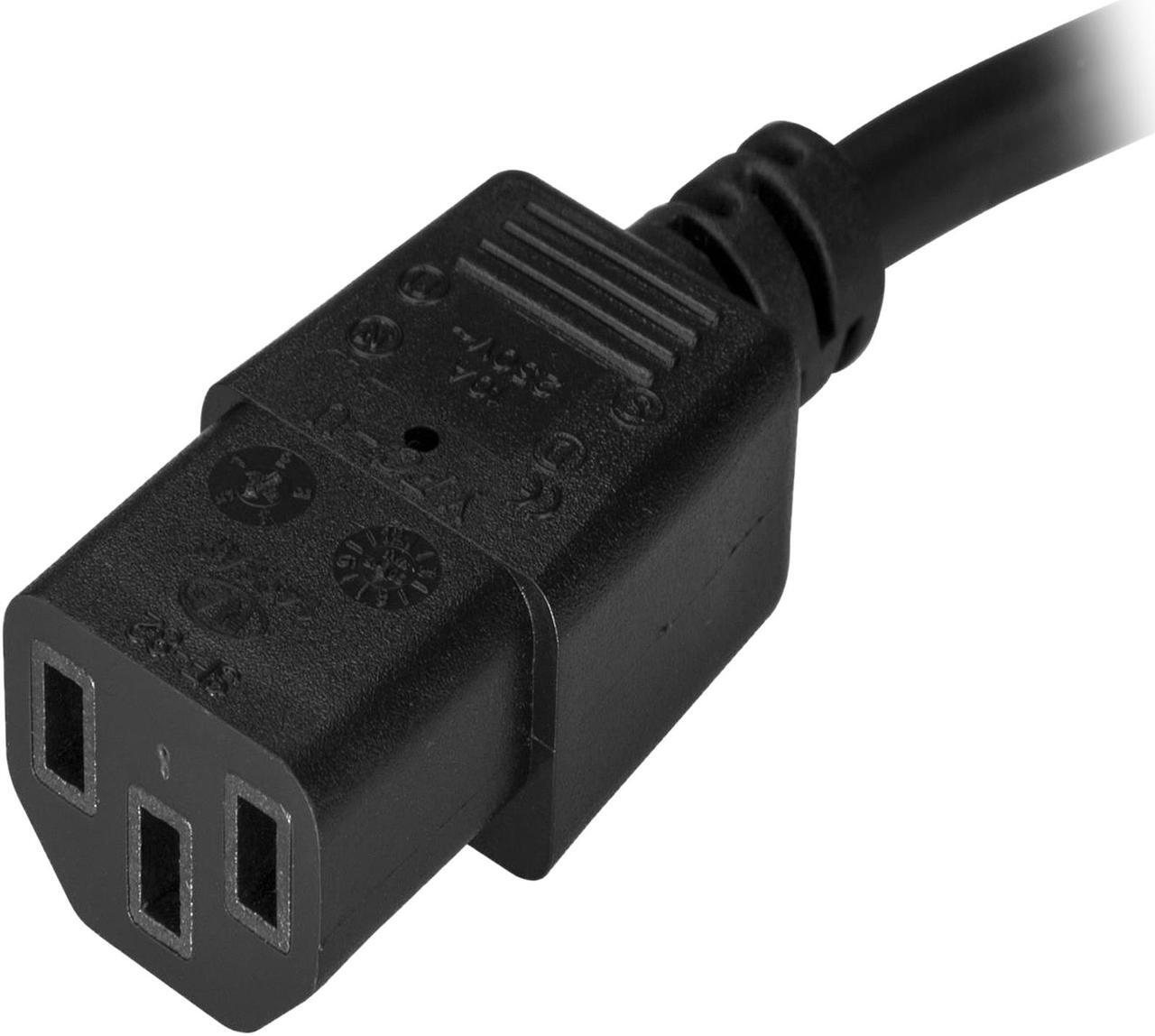 Alt view image 2 of 3 - StarTech.com PXTF10110 Power Cord - 10 ft / 3m - NEMA 5-15P to C13 Power Cord - Flat - Computer Power Cord - Power Cable - Power Supply Cord