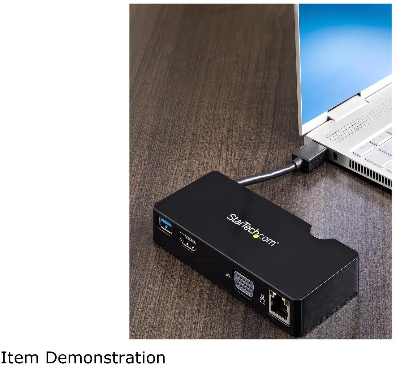 Alt view image 5 of 6 - StarTech.com BNDDKT30CAHV USB 3.0 Multiport Adapter + USB-C to USB-A Cable - Mac & Windows - For USB-A or USB-C Laptops - HDMI & VGA - 1xA Port - GbE
