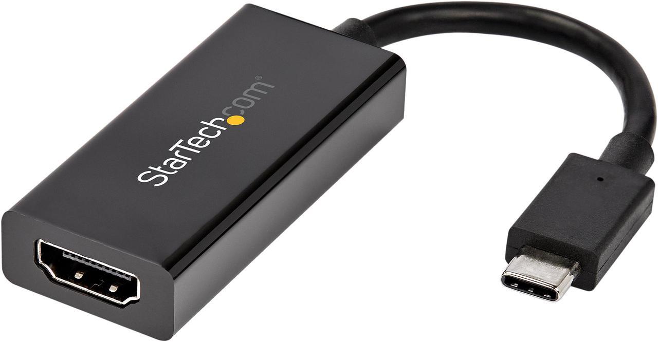 StarTech.com CDP2HD4K60H USB-C to HDMI Adapter with HDR - 4K 60Hz - Black - USB Type C to HDMI Converter