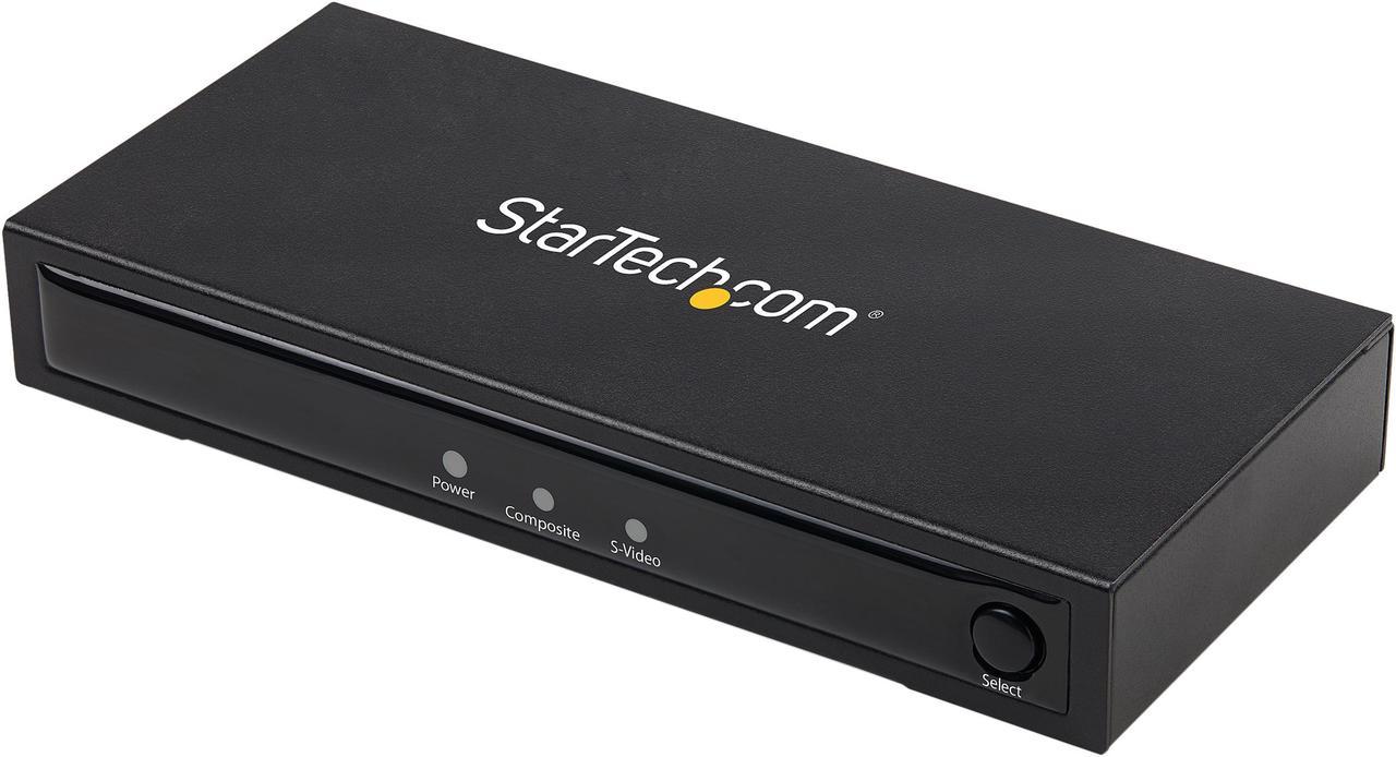 StarTech.com VID2HDCON2 S-Video or Composite to HDMI Converter with Audio - 720p - NTSC & PAL - Analog to HDMI Upscaler - Mac & Windows (VID2HDCON2)