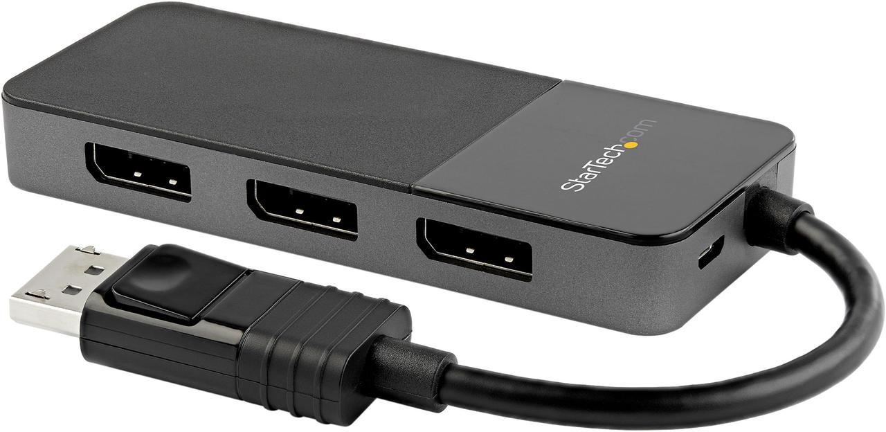 StarTech.com MST14DP123DP 3 Port DisplayPort MST Hub - 3 x 4K - DP 1.4 Multi Monitor Splitter for Windows - HDR - EDID (MST14DP123DP)