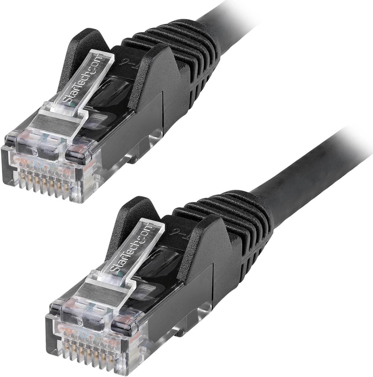 StarTech.com N6LPATCH6BK 6ft (1.8m) CAT6 Ethernet Cable - LSZH (Low Smoke Zero Halogen) - 10 Gigabit 650MHz 100W PoE RJ45 UTP Network Patch Cord Snagless w/Strain Relief - Black CAT 6, ETL Verified (N6LPATCH6BK)