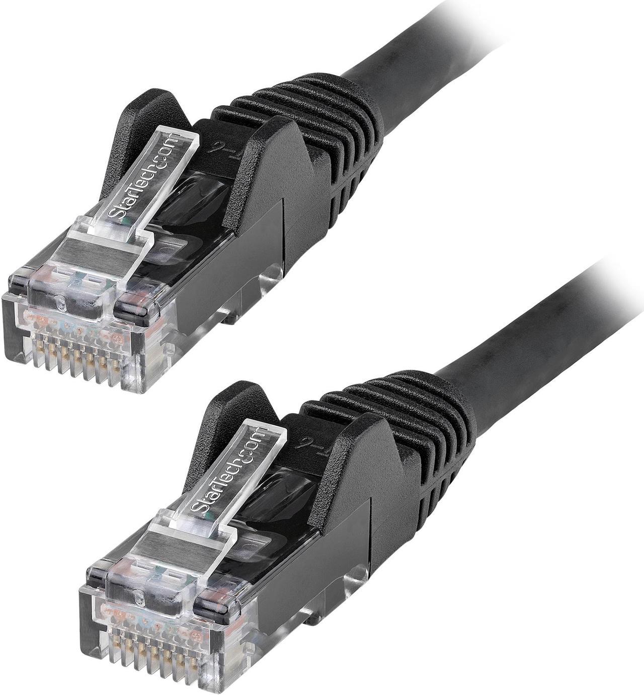 20ft (6m) LSZH CAT6 Ethernet Cable, 10 Gigabit Snagless RJ45 100W PoE Patch Cord, CAT 6 10GbE UTP Network Cable w/Strain Relief, Black/Fluke Tested/ETL/Low Smoke Zero Halogen - Category 6, 24AWG