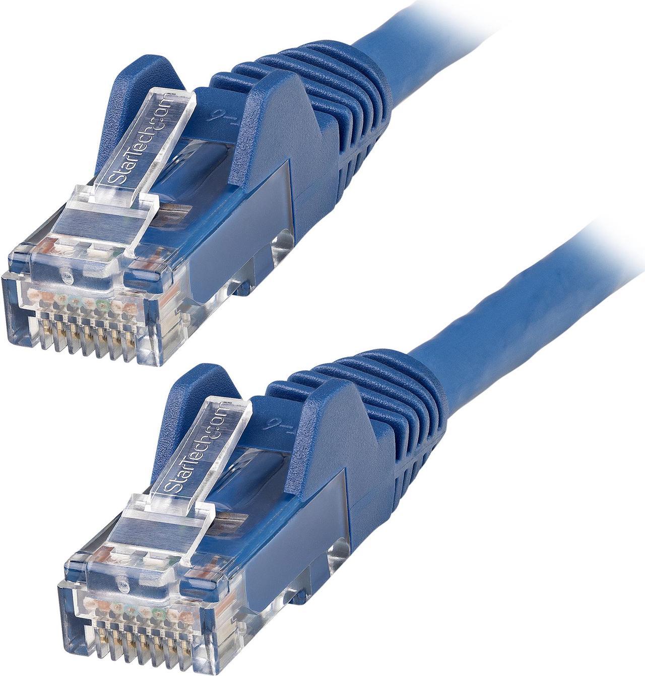 20ft (6m) LSZH CAT6 Ethernet Cable, 10 Gigabit Snagless RJ45 100W PoE Patch Cord, CAT 6 10GbE UTP Network Cable w/Strain Relief, Blue/Fluke Tested/ETL/Low Smoke Zero Halogen - Category 6, 24AWG