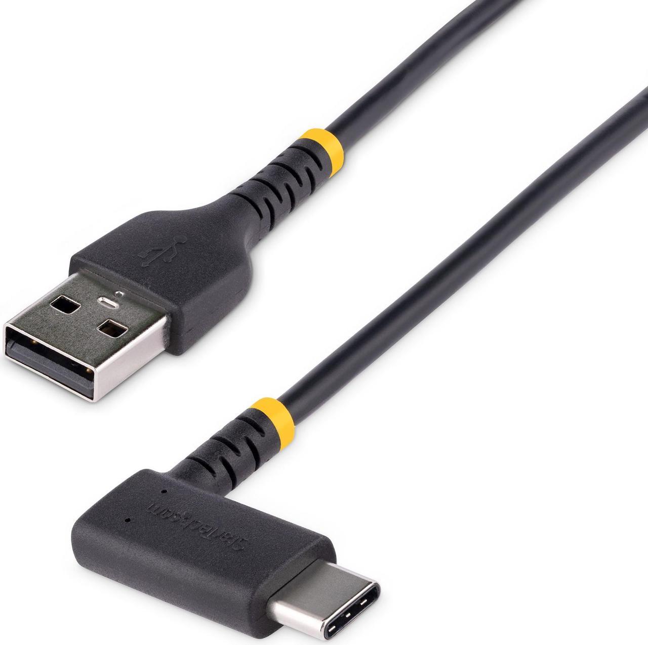 StarTech.com 3ft (1m) USB A to C Charging Cable Right Angle R2ACR-1M-USB-CABLE