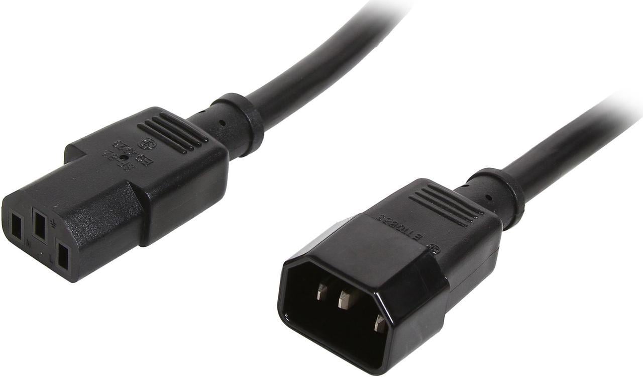 StarTech.com Model PXT100146 6 ft. 14 AWG Computer Power Cord Extension - C14 to C13