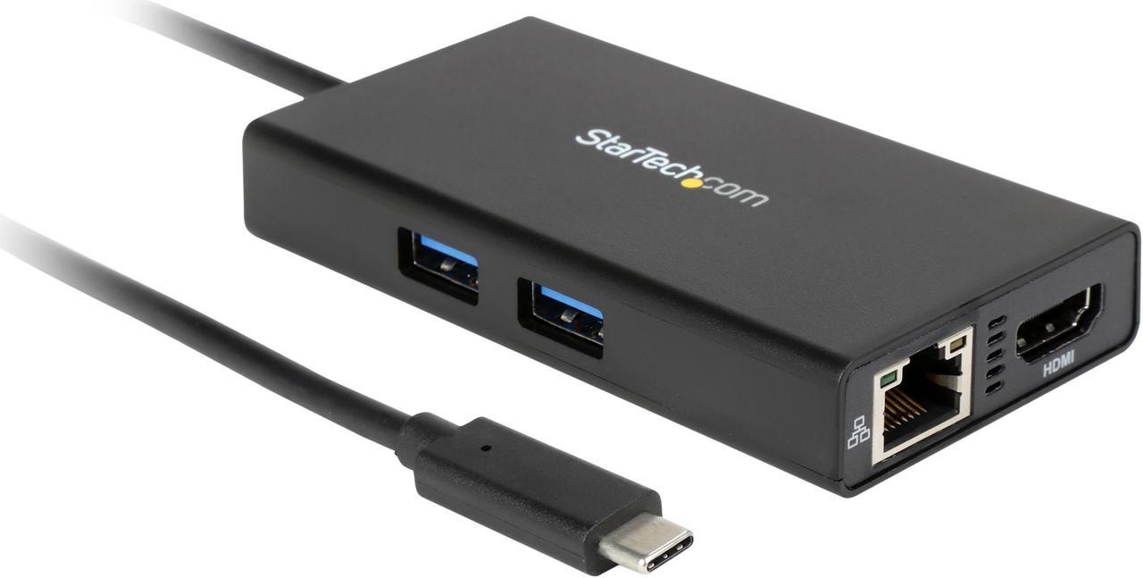 StarTech.com DKT30CHPD USB-C Multiport Adapter with 4K HDMI - 2x USB-A Ports - 60W PD - Black