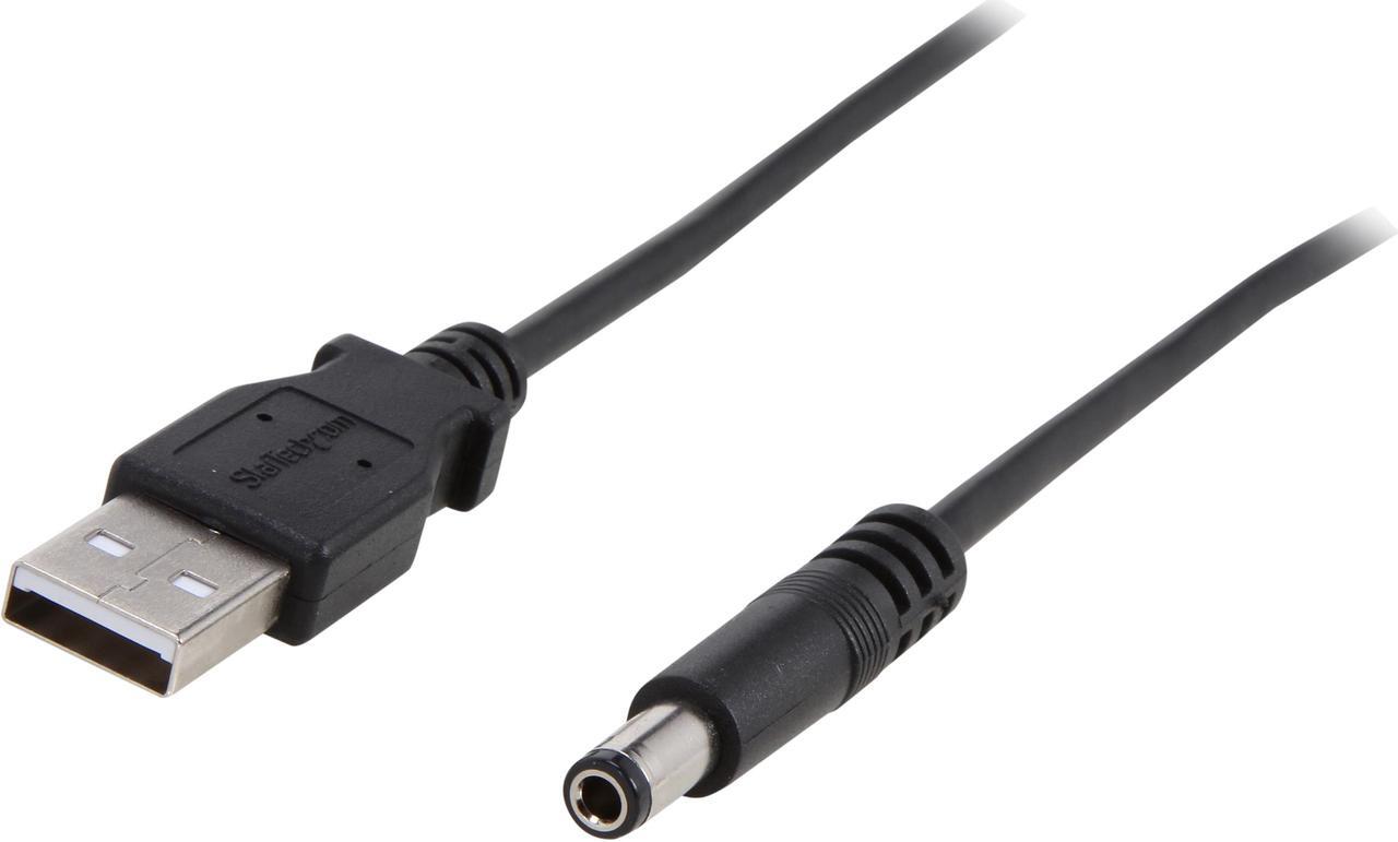 Main image of StarTech.com USB2TYPEN1M Black USB to Type N Barrel 5V DC Power Cable - USB A to 5.5mm DC