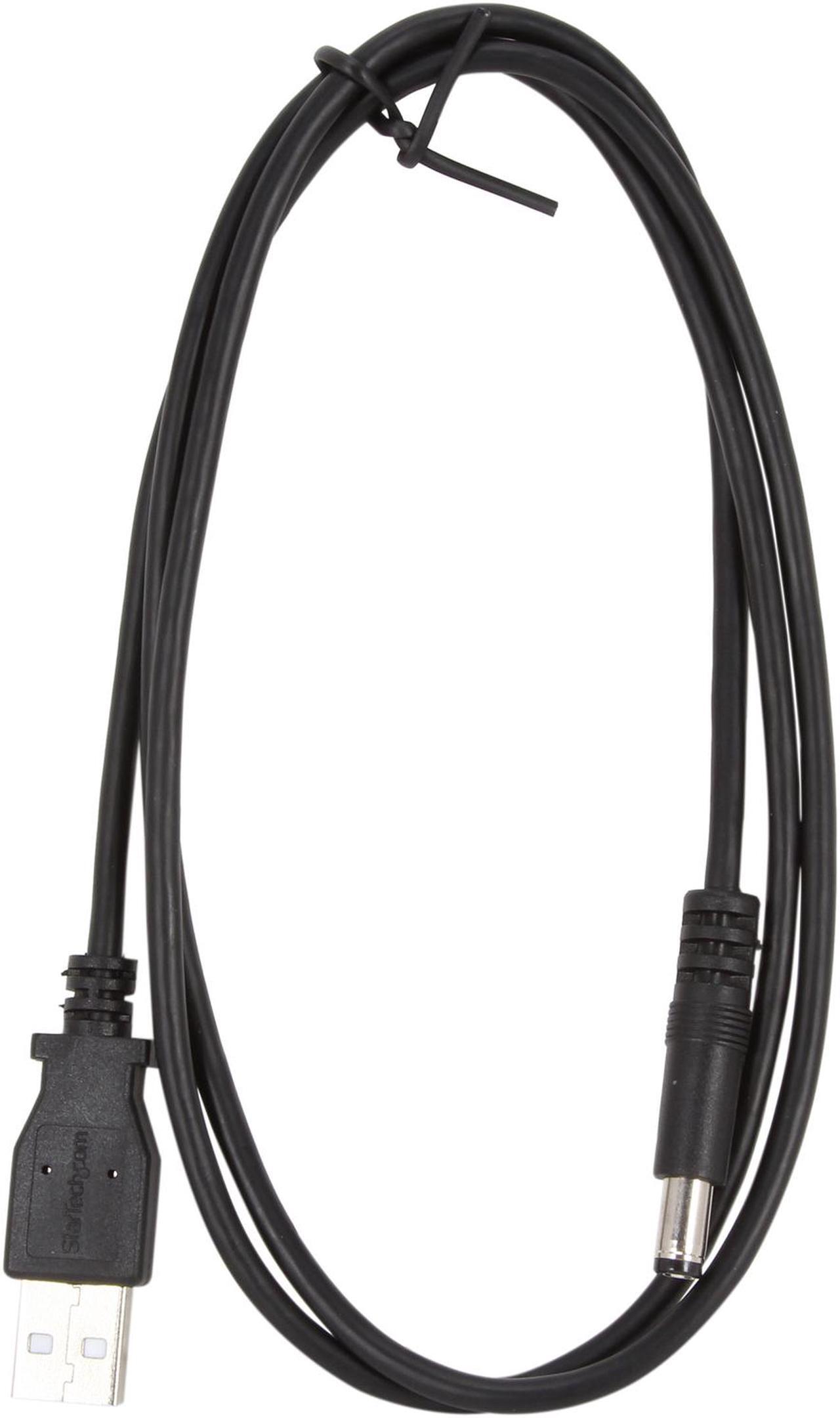 Alt view image 2 of 3 - StarTech.com USB2TYPEN1M Black USB to Type N Barrel 5V DC Power Cable - USB A to 5.5mm DC