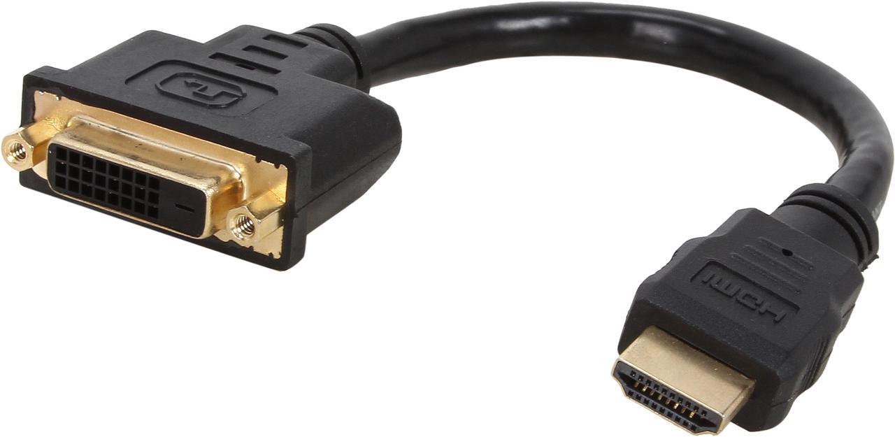 StarTech.com HDDVIMF8IN 8in HDMI to DVI-D Video Cable Adapter - HDMI Male to DVI Female - HDMI to DVI Dongle Adapter Cable