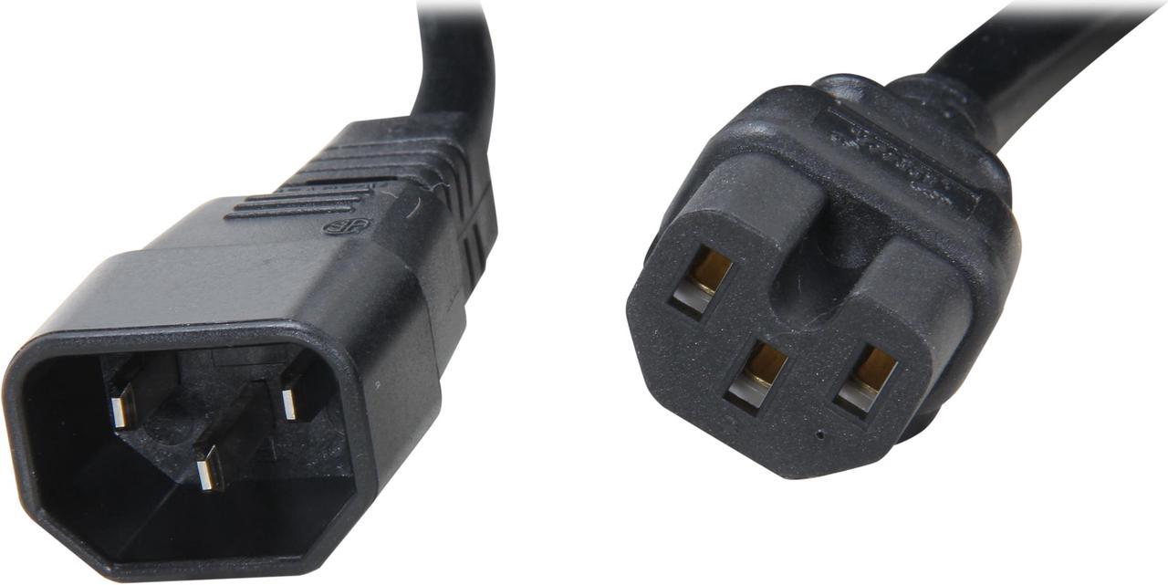 StarTech.com PXTC14C156 6 ft. 14 AWG Computer Power Cord - IEC C14 to IEC C15 Female to Male