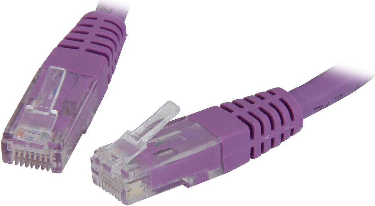 StarTech.com C6PATCH15PL 15 ft. Cat 6 Purple Molded UTP Gigabit Patch Cable