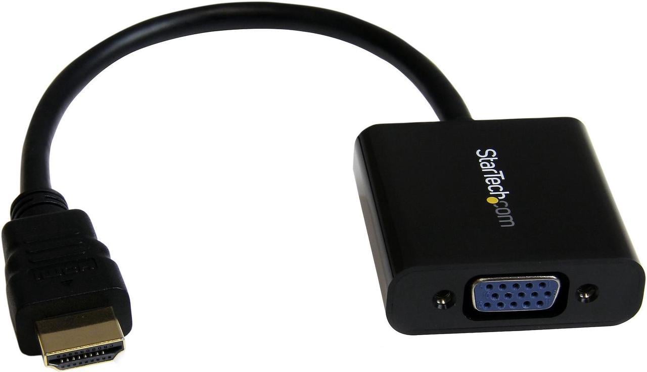 StarTech.com HD2VGAE2 HDMI to VGA Adapter - 1080p - 1920 x 1080 - Black - HDMI Converter - VGA to HDMI Monitor Adapter - 1 pack