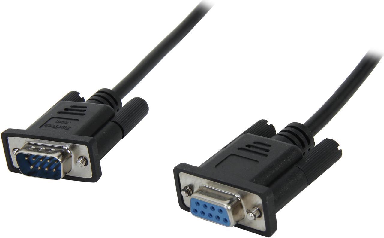 StarTech.com 1m Black DB9 RS232 Serial Null Modem Cable F/M