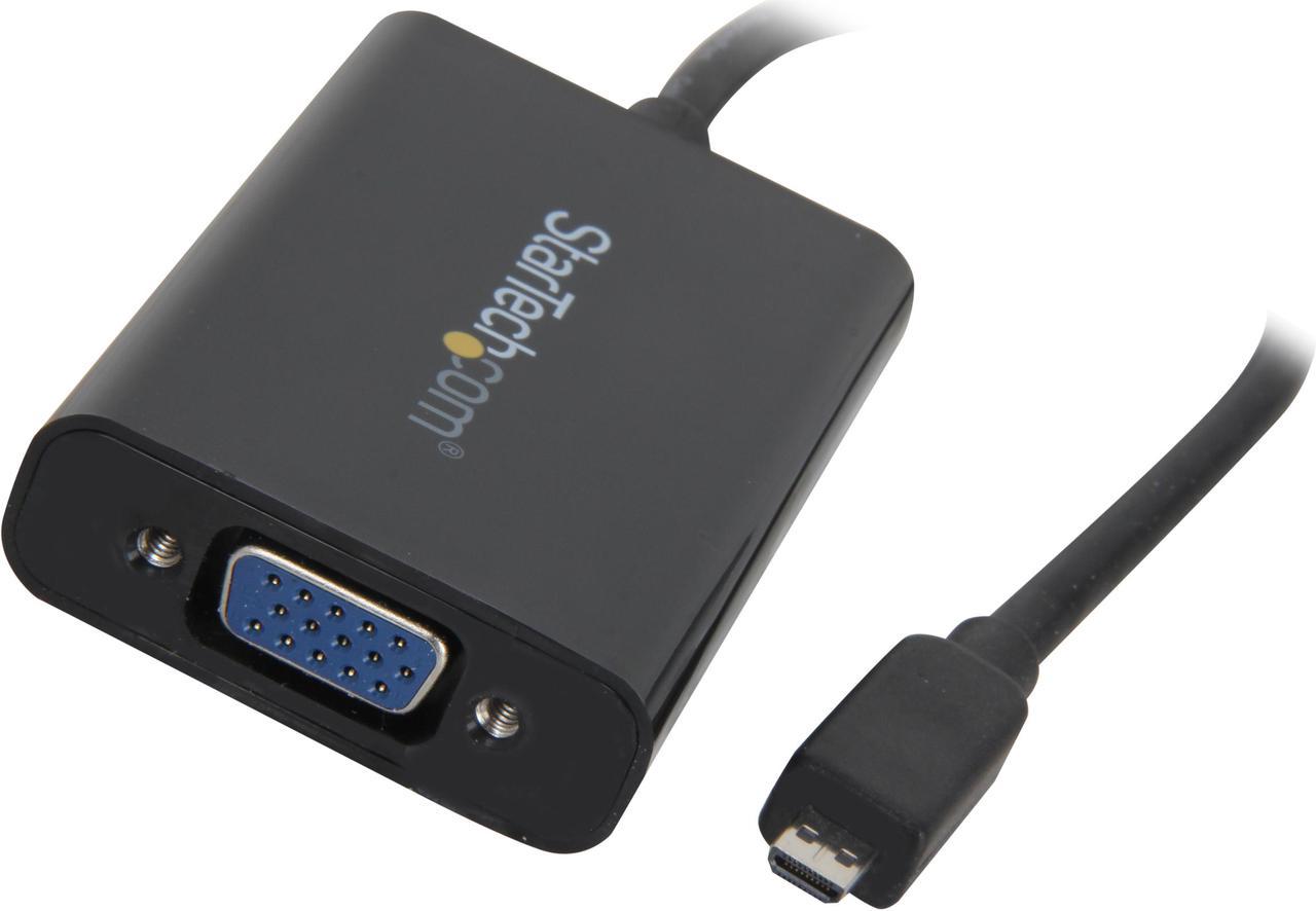 StarTech.com MCHD2VGAA2 Micro HDMI to VGA Adapter Converter with Audio for Smartphones / Ultrabooks / Tablets - 1920x1200